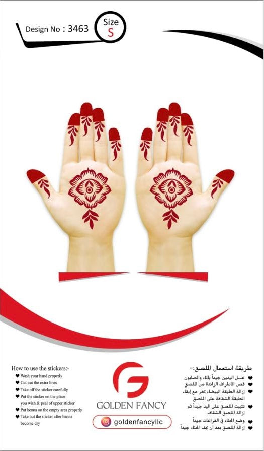 SMALL-PREMIUM HENNA DESIGN-3463