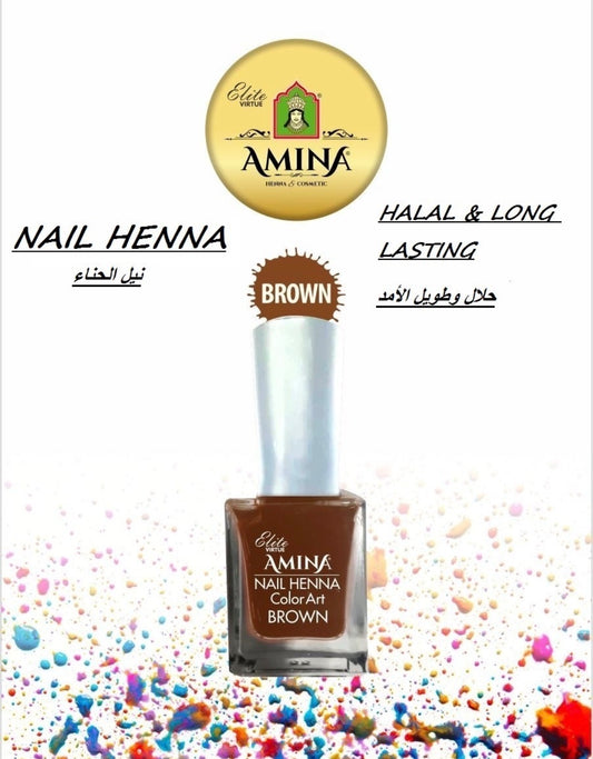 Amina Nail Henna Color Art – Halal & Long Lasting | 5 Colors