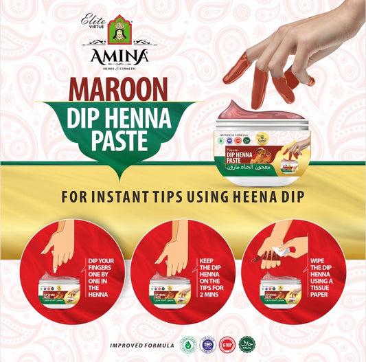 Amina Dip Henna Paste – Long-Lasting Color | Halal & GMP Certified
